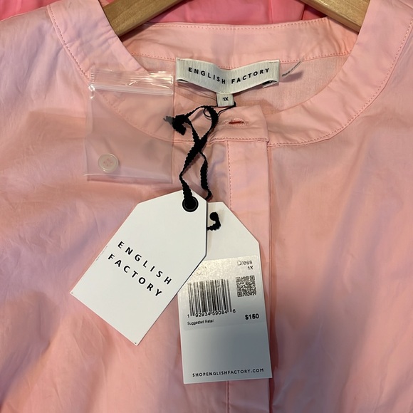 NWT English Factory Pink Multi Tier Scalloped Womens Dress Size 1X - Picture 8 of 10